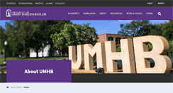 Desktop Screenshot of about.umhb.edu